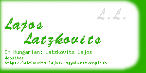 lajos latzkovits business card